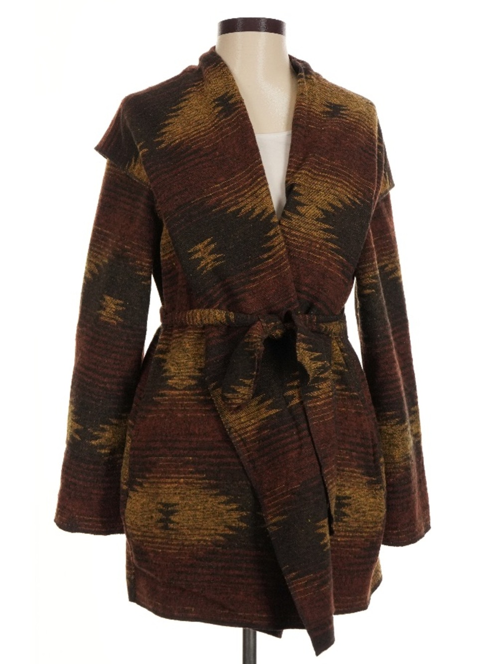Cripple Creek Navajo Blanket Wrap Jacket Southwestern Brown Medium